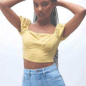 LA Hearts Bodice Linen Top